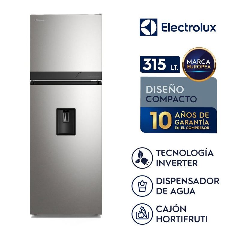 Refrigeradora Electrolux 315L No Frost dispensador plata beneficios