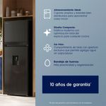 Refrigeradora Electrolux 315L No Frost dispensador negra frontal dispensador beneficios