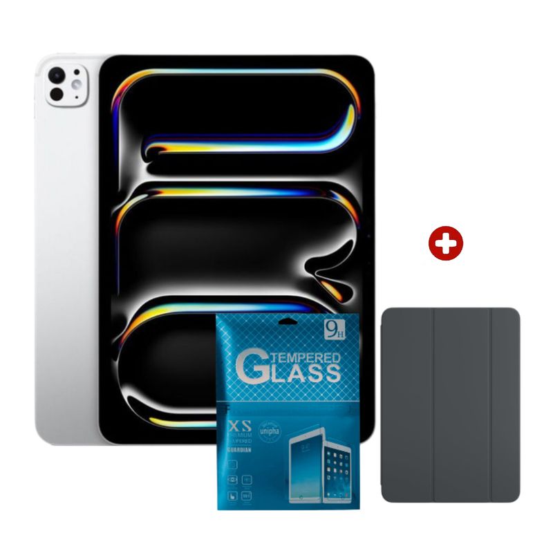 iPad Pro 11" M5 256GB cámara 12MP Silver frontal con mica y vidrio