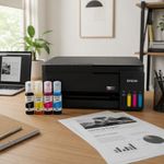 Impresora Epson EcoTank L3350 Wi-Fi tanque tinta negra frontal comparativa
