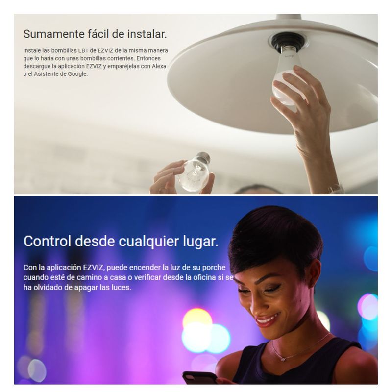 Cámara de seguridad EZVIZ H8C rotación 360 grados blanco vista foco