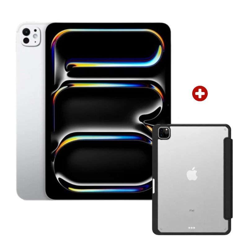 iPad Pro 11" M5 256GB cámara 12MP Silver con Case Transparente