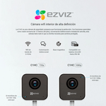 Kit cámaras EZVIZ H1C + H6C Full HD 360° 128GB Wi-Fi blanco IR inteligente