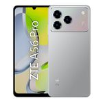Celular ZTE A56 Pro 128GB 4GB RAM 6.75" gris frontal