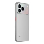 Celular ZTE A56 Pro 128GB 4GB RAM 6.75" gris frontal  oblicuo