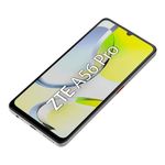 Celular ZTE A56 Pro 128GB 4GB RAM 6.75" gris frontal  diagonal