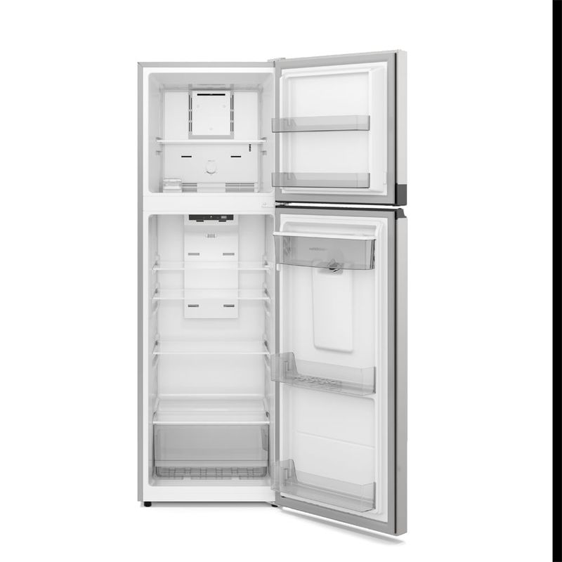 Refrigeradora Electrolux 236L No Frost dispensador plata frontal características frontal oblicuo capacidad
