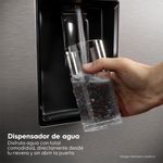 Refrigeradora Electrolux 236L No Frost dispensador plata frontal características diagonal carga