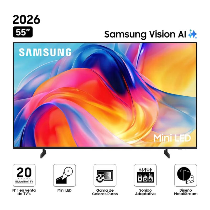 Smart TV Samsung 55" Mini LED 4K Tizen UN55M70HAGXPE frontal