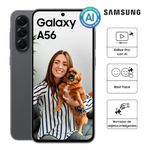 Samsung Galaxy A56 5G 256GB cámara 50MP IP67 8GB RAM gris frontal beneficios