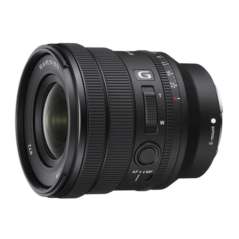 Lente Sony SELP1635G 16-35 mm F4 Full Frame lateral