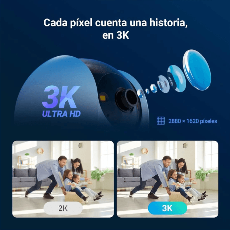 Cámara EZVIZ C6N G1 3K 5MP Wi-Fi IR 360° interior blanco alta resolución