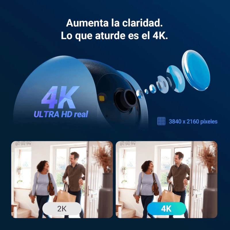 Cámara EZVIZ C6N G1 4K 8MP Wi-Fi IR 360° interior blanco alta resolución