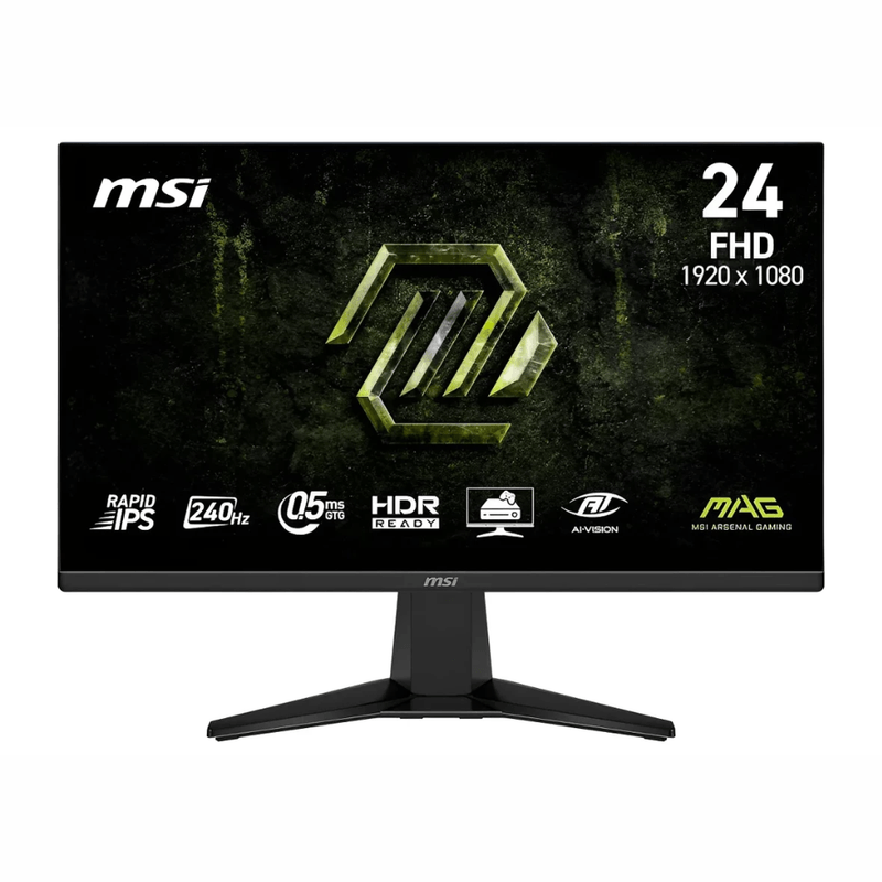 Monitor MSI MAG 245F X24 23.8" Rapid IPS 240 Hz 0.5 ms negro frontal