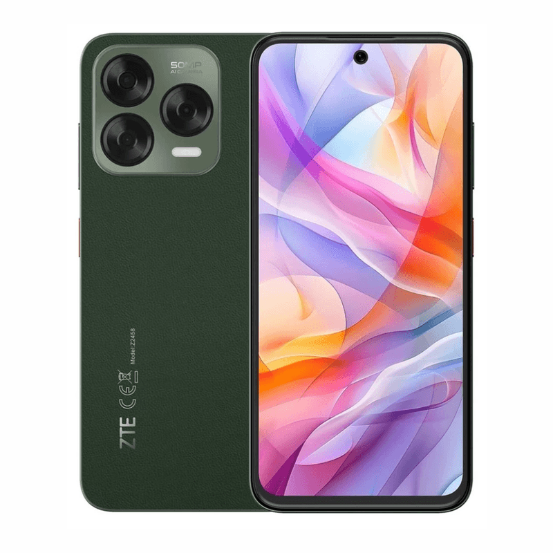 Celular ZTE Blade V70 Desing 256GB LCD IPS 6.7" verde frontal
