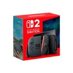 Nintendo Switch 2 256GB negro con Yoshi Mysterious Book frontal oblicuo