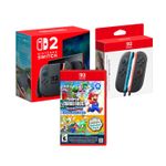 Nintendo Switch 2 256GB negro con Super Mario Bros Wonder frontal