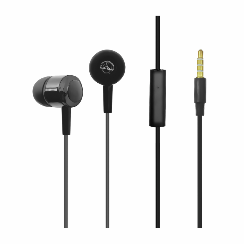 Audífonos Izuum PJT-DEP2412BLK in ear Jack 3.5 mm negro frontal