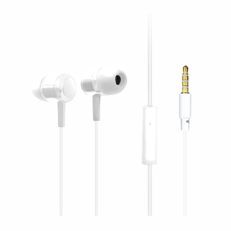 Audífonos Izuum PJT-DEP2412WH in ear Jack 3.5 mm blanco frontal