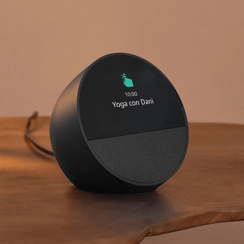 Reacondicionado: Echo Spot 2024 Alexa Wi-Fi Bluetooth negro reloj despertador