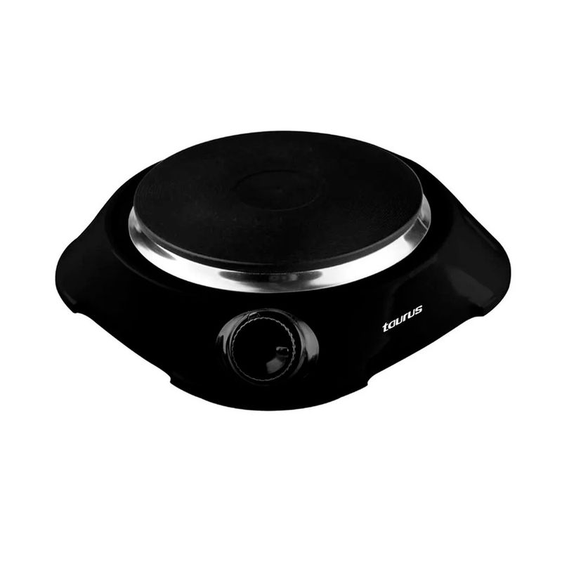 Cocina eléctrica Taurus Fenix 1 hornilla 1000W negro frontal