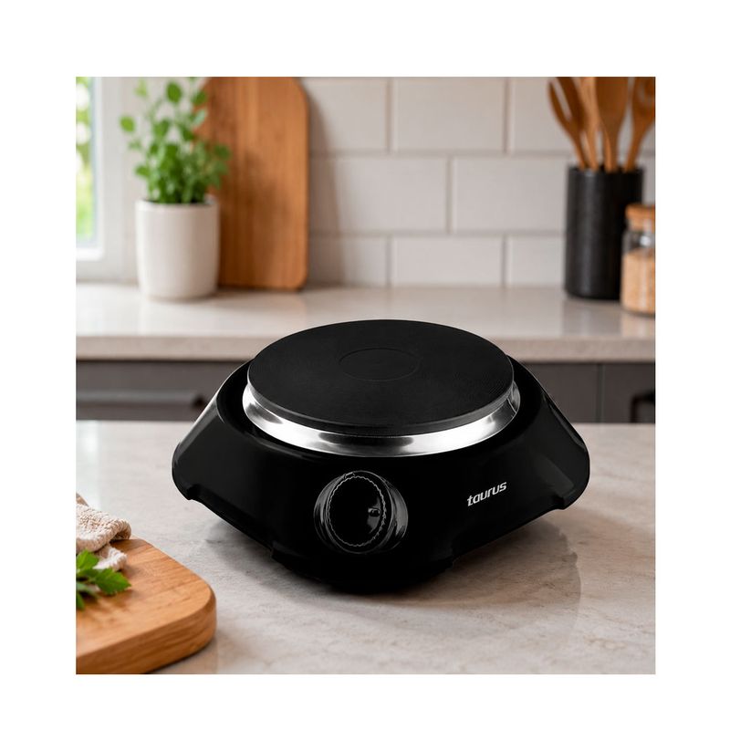 Cocina eléctrica Taurus Fenix 1 hornilla 1000W negro espacio
