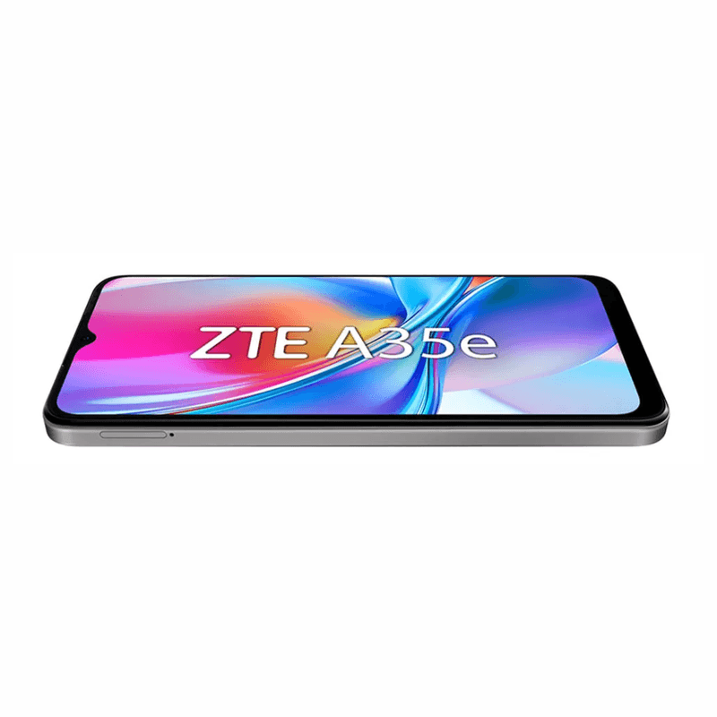 Celular ZTE Blade A35e 64GB 2GB RAM gris reacondicionado lateral izquierdo