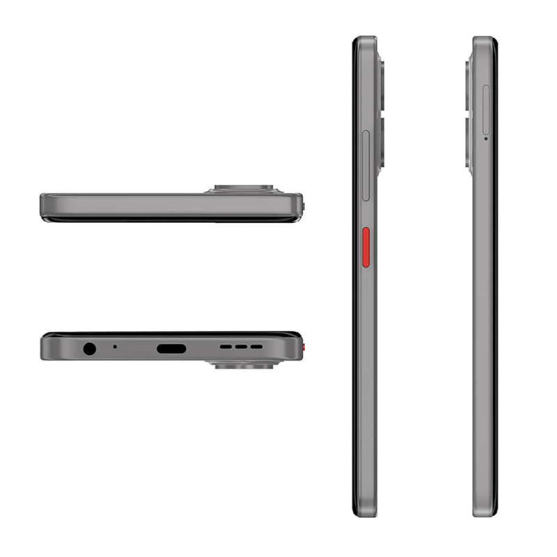 Celular ZTE Blade A35e 64GB 2GB RAM gris reacondicionado lados