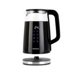 Hervidor Taurus Neoglass digital 1.7L vidrio negro frontal base