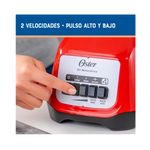Licuadora Oster 1.5L 800W vaso Boroclass pica hielo roja velocidades