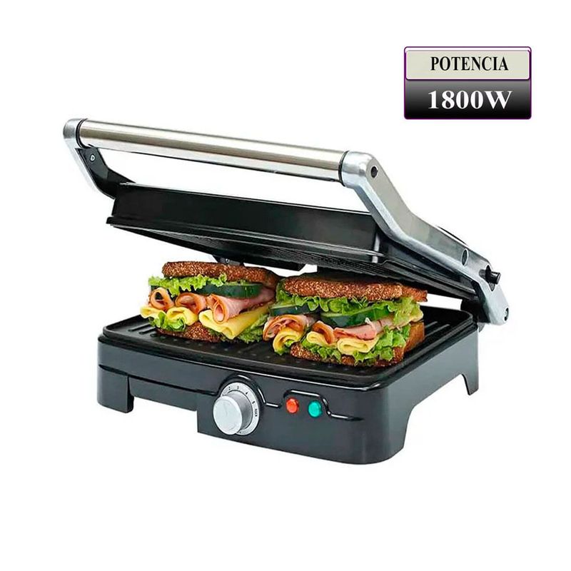Sandwichera grill Imaco IG2923 1800W con recolector de grasa capacidad
