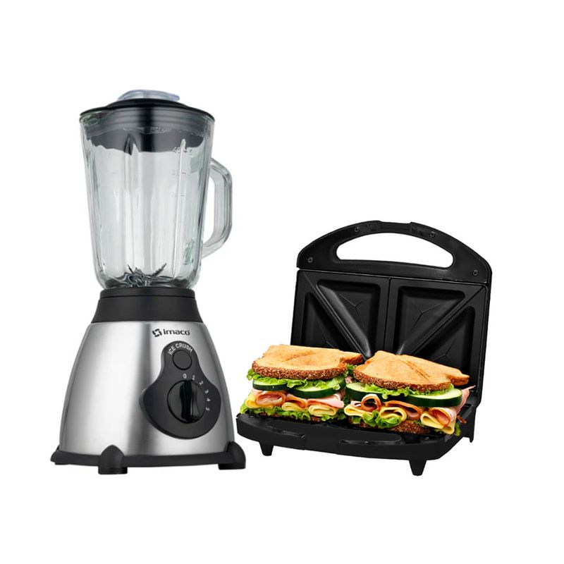 Combo Imaco 5 en 1 licuadora arrocera cafetera y hervidor duo