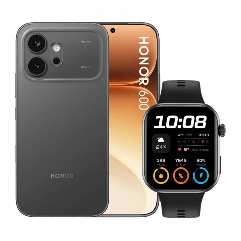 Celular Honor 600 5G 256GB 8GB 200MP negro Honor Choice Watch 2i