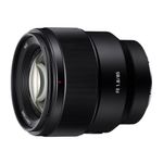 Lente Sony 85 mm F1.8 monura E Full Frame lateral oblicuo