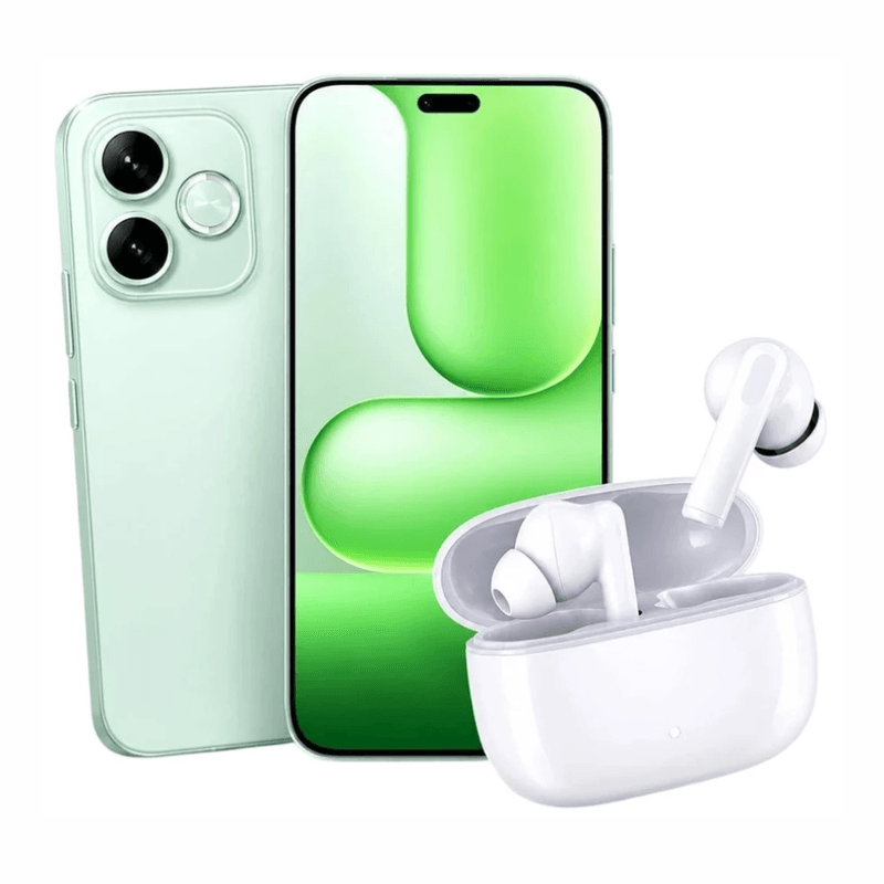 Celular Honor 600e 5G 256GB 108MP sprout green y audífonos Choice X7 Lite