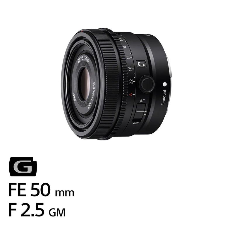 Lente Sony 50 mm F2.5 Monura E Full Frame especificaciones