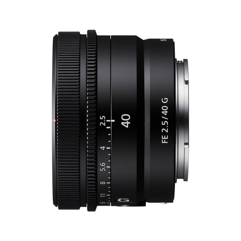 Lente Sony 40 mm F2.5 Montura E Full Frame lateral
