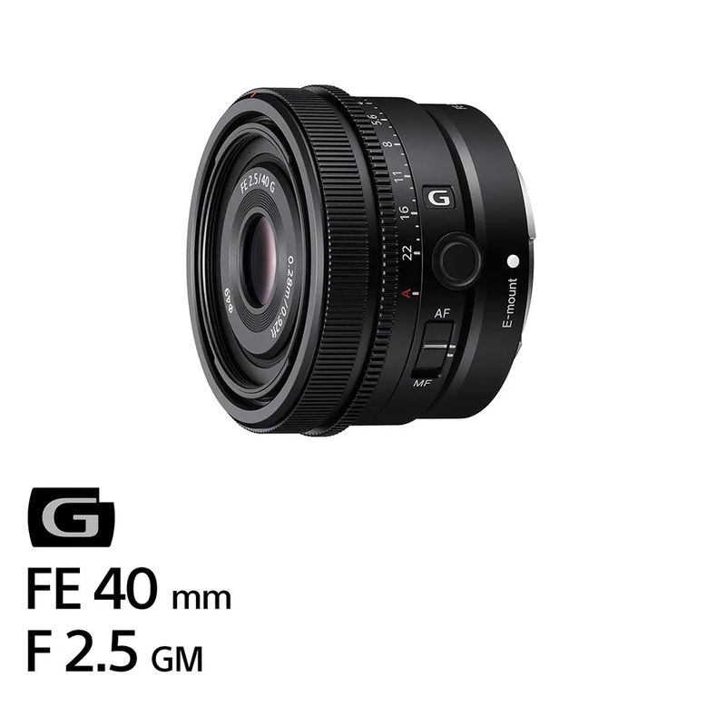 Lente Sony 40 mm F2.5 Montura E Full Frame especificaciones