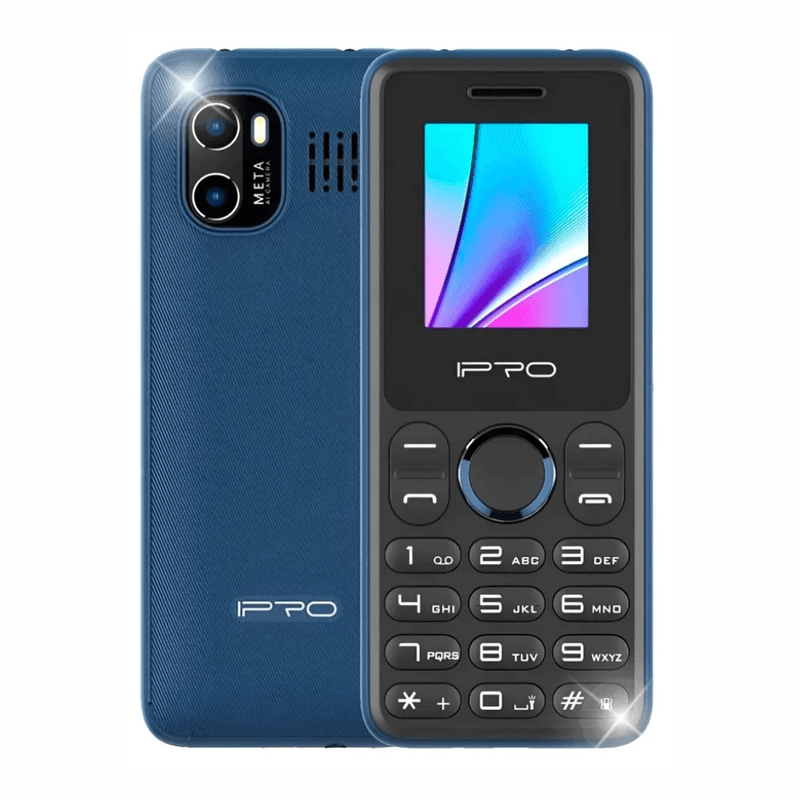 Celular Ipro A32 2G DS 32MB Dual SIM LCD 1.77" black blue frontal