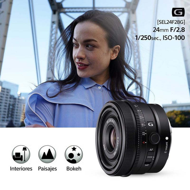 Lente Sony 24 mm F2.8 Montura E Full Frame especificaciones