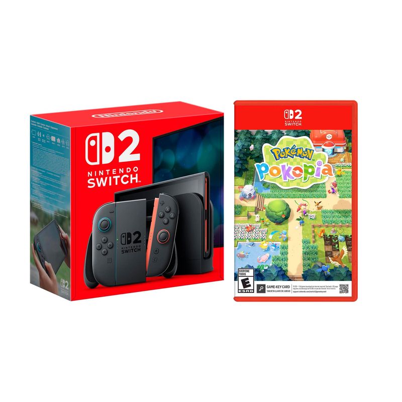 Nintendo Switch 2 256GB negro + Pokémon Pokopia frontal