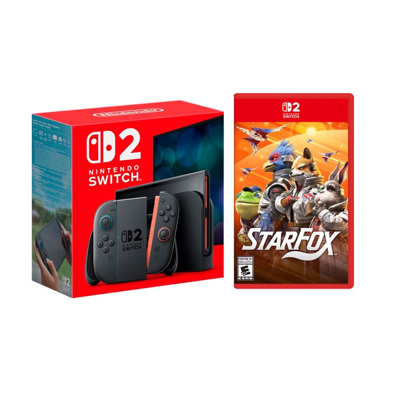 Nintendo Switch 2 256GB negro + Star Fox frontal