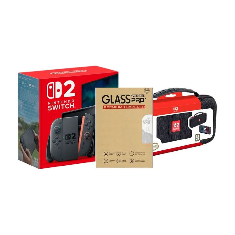 Nintendo Switch 2 256GB negro + estuche y mica vidrio frontal