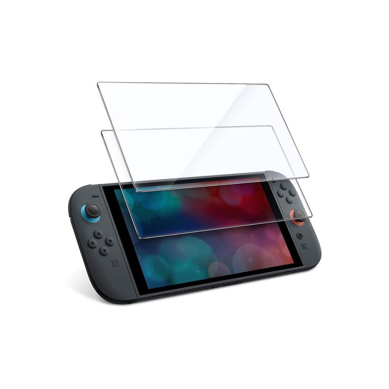 Nintendo Switch 2 256GB negro + estuche y mica vidrio frontal oblicuo