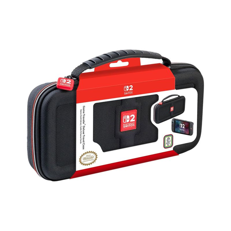 Nintendo Switch 2 256GB negro + estuche y mica vidrio case diagonal