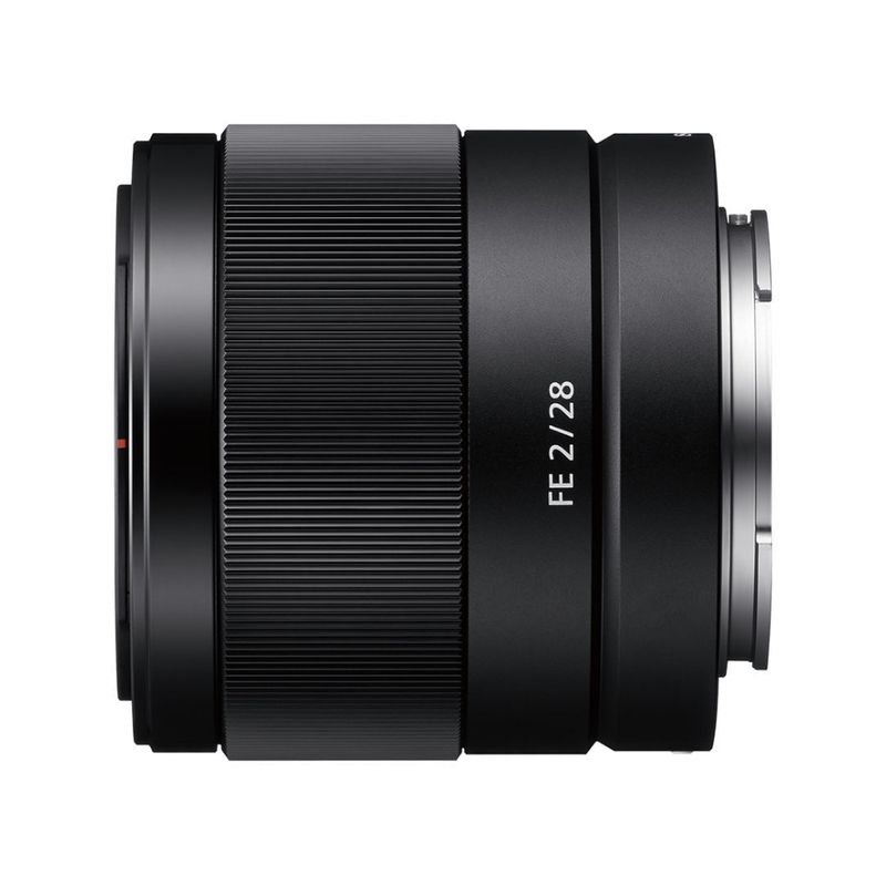 Lente Sony 28 mm F2 Montura E Full Frame lateral