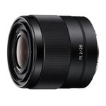 Lente Sony 28 mm F2 Montura E Full Frame lateral oblicuo