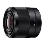 Lente Sony 28 mm F2 Montura E Full Frame lateral oblicuo
