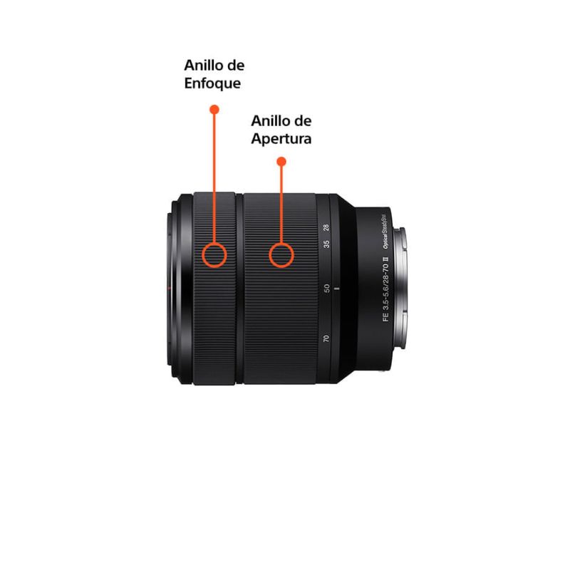 Lente Sony SEL28702 28-70 mm OSS II Full Frame partes de lente