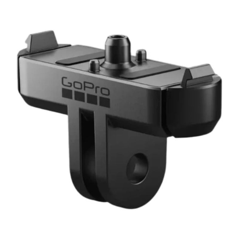 Soporte GoPro AEMAG-001 con cierre magnético negro frontal oblicuo